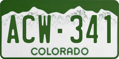 CO license plate ACW341