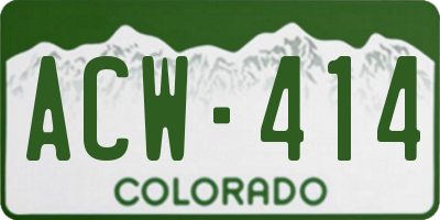CO license plate ACW414