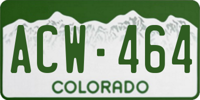 CO license plate ACW464