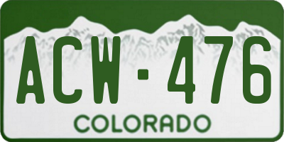 CO license plate ACW476