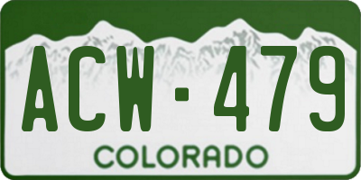 CO license plate ACW479