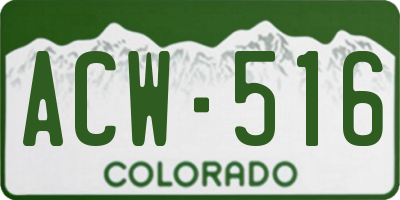 CO license plate ACW516