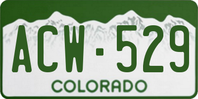 CO license plate ACW529