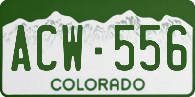 CO license plate ACW556