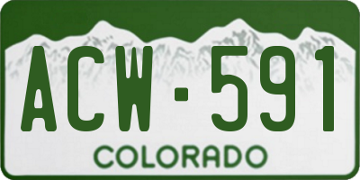 CO license plate ACW591