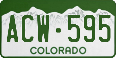 CO license plate ACW595