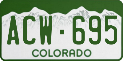 CO license plate ACW695
