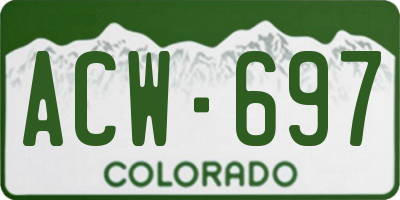 CO license plate ACW697