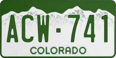 CO license plate ACW741