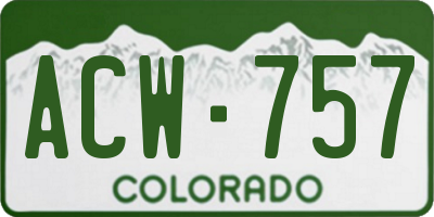 CO license plate ACW757
