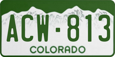 CO license plate ACW813