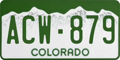 CO license plate ACW879