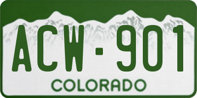 CO license plate ACW901