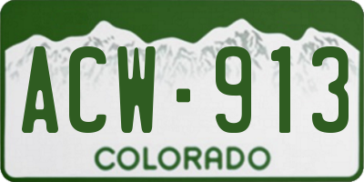 CO license plate ACW913