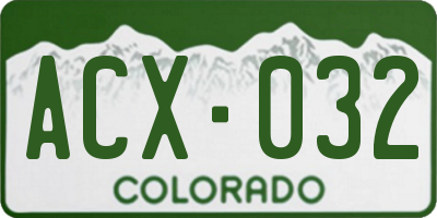 CO license plate ACX032