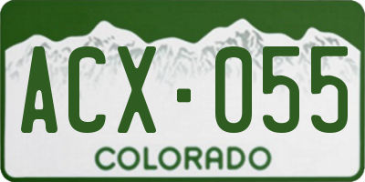 CO license plate ACX055