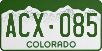 CO license plate ACX085