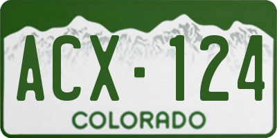 CO license plate ACX124