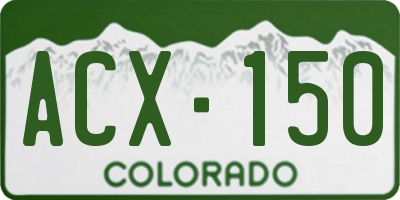 CO license plate ACX150