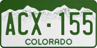 CO license plate ACX155