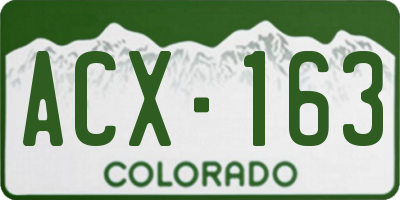 CO license plate ACX163