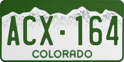 CO license plate ACX164