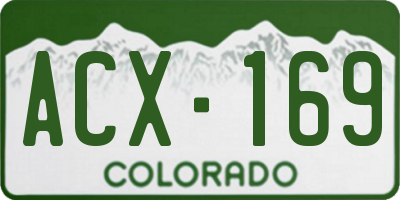 CO license plate ACX169