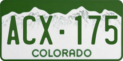 CO license plate ACX175