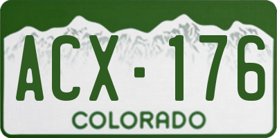 CO license plate ACX176
