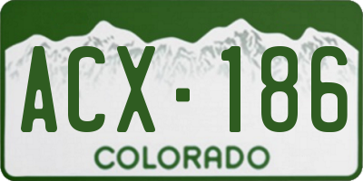 CO license plate ACX186