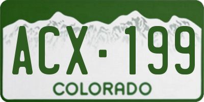 CO license plate ACX199