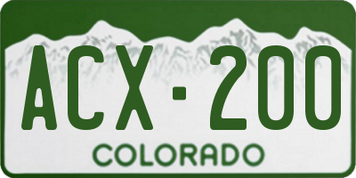 CO license plate ACX200