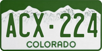CO license plate ACX224