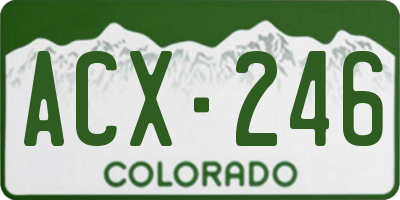 CO license plate ACX246