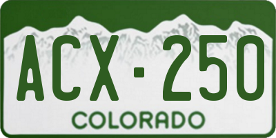 CO license plate ACX250