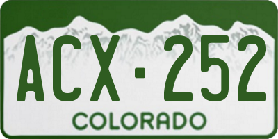 CO license plate ACX252