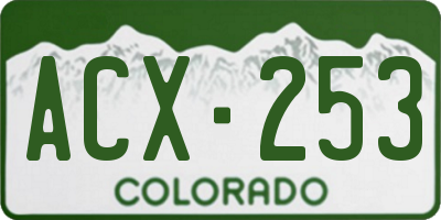 CO license plate ACX253