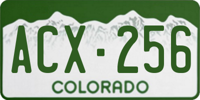 CO license plate ACX256