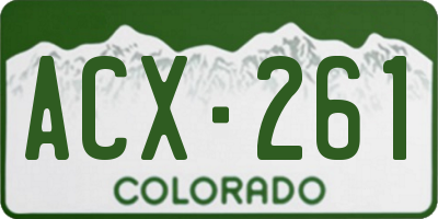 CO license plate ACX261