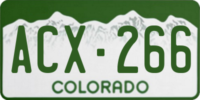 CO license plate ACX266