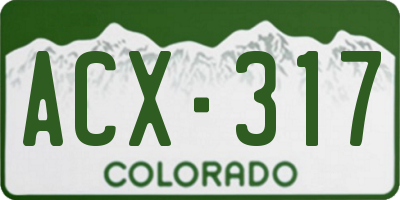 CO license plate ACX317