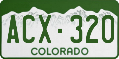 CO license plate ACX320
