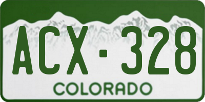 CO license plate ACX328