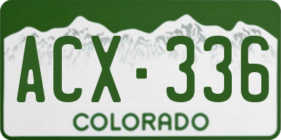 CO license plate ACX336