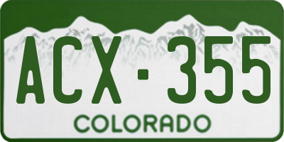 CO license plate ACX355