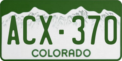 CO license plate ACX370