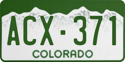 CO license plate ACX371
