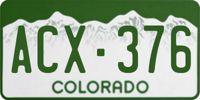 CO license plate ACX376
