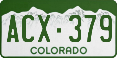 CO license plate ACX379