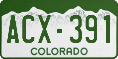 CO license plate ACX391